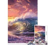 1000 Piece Puzzle For Adults Ocean Waves Home Decoration Toys Secret Santa Gifts Practical Game Train Your Brain And Hands Size 38x26cm