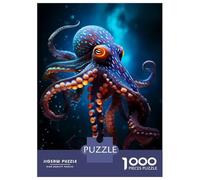 1000-piece Puzzle for Adults Octopus Sea Life Puzzles for Adults Toy Wall Decor Home Decoration Unique Birthday And Xmas Gifts 52x38cm/1000pcs