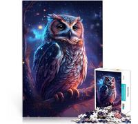 1000 Piece Puzzle For Adults Owl Under the Milky Way Geschenke zum Suchbegriff: "Herausfordernde Spiele" Perfekte Dekoration38x26cm