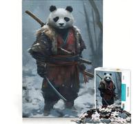 1000-piece Puzzle for Adults Panda Bear with His Swords Educational Games Train Your Brain And Hands Artists' Collection Fine Arts 50x75cm
