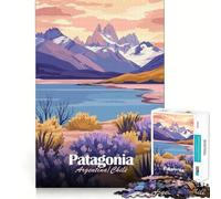 1000-piece Puzzle for Adults Patagonia Landscape Art Print Premium Cut Fun Brain Boosting Play Chill Game Play Christmas Calm Gift (38x52cm)