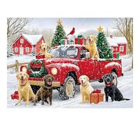 1000 Piece Puzzle for Adults - Paws and Presents Christmas Christmas Puzzle | Letters on Back, Jigsaw Puzzles with HD Poster, Family Gatherings Game Night, Christmas Desor Gifts, Dust Free, 27.5" X19.7"