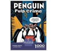 1000-piece Puzzle for Adults Penguin Pulp Crime Comic Jigsaws for Adults Family Games Precision Cutting Unique Birthday And Xmas Gifts 52x38cm/1000pcs