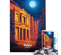 1000 Piece Puzzle For Adults Petra, Jordan Night View Help The Brain Exercise Presents for Women Educational Toy for 14+ Puzzle Game Offered (38x52cm)