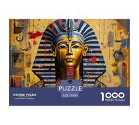 1000 Piece 。 Puzzle for Adults Pharaoh with Extra Fun Challenges - Stunning Ancient Egypt Puzzle - Perfect for Relaxation - Creativity & Gift Giving 70x50cm/1000pcs