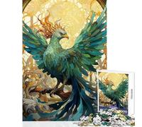1000-piece Puzzle for Adults Phoenix Resurrected Family Games for The Whole Family Educational Toy with Fully Interlocking Randomly Shaped Pieces (38X26cm)