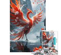 1000-piece Puzzle for Adults Phoenix Rising Misty Landscape Educational Challenge Stress Reliever Educational Games Suitable for People Aged 14 And Above (50x75cm)