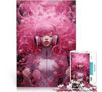 1000 Piece Puzzle For Adults Pink Noise Bliss Family Game Stress Reliever Difficult Challenge unique challenge game 50x70cm