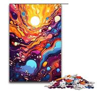 1000 Piece Puzzle For Adults Psychedelic Strange Art Family Activity Jigsaw Family Game Stress Reliever Difficult Challenge Puzzle 75x50cm