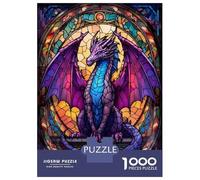 1000-piece Puzzle for Adults Purple Dragon Majesty Puzzles for Adults Family Games Presents for Women Unique Birthday And Xmas Gifts 38x26cm/1000pcs