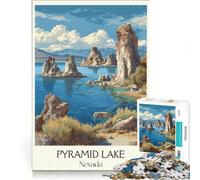 1000 Piece Puzzle For Adults Pyramid Lake Art, Educational Toy, Parent-child Interaction, Unique Birthday And Xmas Gifts 38x26cm