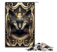 1000 Piece Puzzle For Adults Queen Cat Golden Art Deco Game Puzzles for Is Ideal As A Gift for The Whole Family 75x50cm