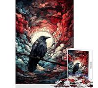 1000-piece Puzzle for Adults Raven on A Wire Relaxing Games for The Whole Family Educational Toy Unique Birthday And Xmas Gifts (38x52cm)