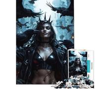 1000 Piece Puzzle For Adults Raven Queen for Educational Game Toy Intellectual Game Gifts Birthday Difficult Challenge (Size 38x52cm)