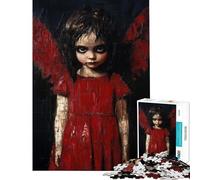 1000 Piece Puzzle For Adults Red Winged Girl Jigsaws for Adults Hands-on Game Perfect Decoration Deal As Gifts for The Whole Family (Size 38x26cm)