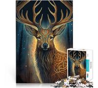 1000 Piece Puzzle For Adults Reindeer Animal Made of cardboard for 14+ Challenging play toys It is ideal as a gift for the whole family。size:38x52cm/14.96x20.47inch