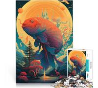 1000-piece puzzle for adults Retro Fantasy Art Made of cardboard for age 14+ Each piece is unique - Fun and challenging game for the whole ideas。size：26x38cm/10.24x14.96inch