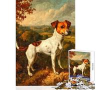 1000-piece Puzzle for Adults Retro Jack Russell Terrier Educational Game Enhance Memory Home Decoration Toys with Fully Interlocking Randomly Shaped Pieces (52X38cm)