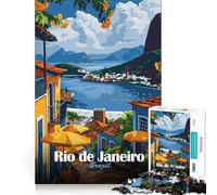 1000-piece Puzzle for Adults Rio De Janeiro, Brazil Travel Poster Premium Cut Fun Brain Boosting Play Chill Game Play Christmas Calm Gift (38x52cm)