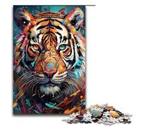 1000 Piece Puzzle For Adults Robot Tiger by SplattersLots of Thick Coloured Cloud Game Puzzles for Is Ideal As A Gift for The Whole Family 1000 PCS