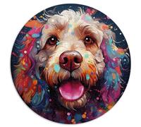 1000 Piece Puzzle for Adults, Round Cockapoo Puzzle, Puzzle for 12 Year Olds, Cardboard Puzzle, Best Gift for Adults and Kids. Size: 67.5 x 67.5 cm