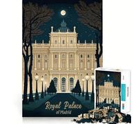 1000 Piece Puzzle For Adults Royal Palace of Madrid Neat Edge Decor Brain Activity Fun Easy Time Fun Birthday Mind Gift (50x75cm)
