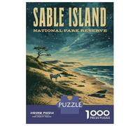 1000 Piece Puzzle for Adults, Sable Island National Park Reserve Artwork, Mindfulness Activity, Seasonal Gift Choice, Durable Puzzle Pieces, 70x50cm/1000pcs