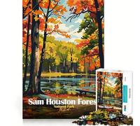 1000-piece Puzzle for Adults Sam Houston Forest National Park Premium Cut Fun Brain Boosting Play Chill Game Play Christmas Calm Gift (38x52cm)