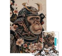 1000 Piece Puzzle For Adults Samurai Monkey Jigsaw Puzzle Toy Wall Decor A Work of Art Deal As Gifts for The Whole Family (Size 50x75cm)