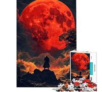 1000 Piece Puzzle For Adults Samurai Under Blood Moon Jigsaw Puzzle Toy Wall Decor A Work of Art Deal As Gifts for The Whole Family (Size 50x75cm)