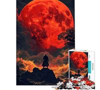 1000 Piece Puzzle For Adults Samurai Under Blood Moon Jigsaw Puzzle Toy Wall Decor A Work of Art Deal As Gifts for The Whole Family (Size 38x26cm)