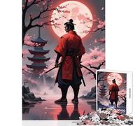 1000-piece Puzzle for Adults Samurai Under Blood Moon Puzzles for Teenagers Staycation Kill Time Help The Brain Exercise Unique Birthday And Gifts (38x52cm)