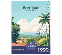 1000 Piece Puzzle for Adults, San Jose, Costa Rica Artwork, Creative Leisure Activity, Christmas Family Activity, Durable Puzzle Pieces, 70x50cm/1000pcs
