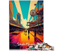 1000 Piece Puzzle For Adults Santa Monica Pier Family Activity Jigsaw 26x38cm deal as gifts for the whole family for 14 year olds