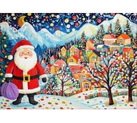 1000 Piece Puzzle for Adults -Santa's Sack Christmas Puzzle | Letters on Back, Jigsaw Puzzles with HD Poster, Family Gatherings Game Night, Christmas Desor Gifts, Dust Free, 27.5" X19.7"