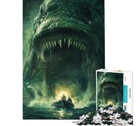 1000-piece Puzzle for Adults Sea Monsters Maw Fun at Home Activities, Family Activities Anti-Stress Toys for 14+ Puzzle Game Offered (38x26cm)