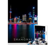 1000-piece Puzzle for Adults Shanghai China Jigsaw Puzzles for Adults But Fun And Humorous Help The Brain Exercise Gifts for Friends And Family (38x52cm)