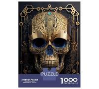 1000-piece Puzzle for Adults Skull Machine Gold Jigsaws for Adults Family Games Precision Cutting Unique Birthday And Xmas Gifts 70x50cm/1000pcs