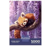 1000 Piece Puzzle for Adults, Sleeping Red Panda in Wisteria Tree Artwork, Premium Puzzle Challenge, Festive Season Fun, Durable Puzzle Pieces, 70x50cm/1000pcs