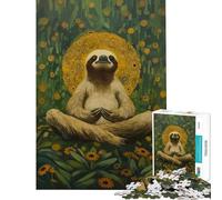 1000 Piece Puzzle For Adults Sloth in Meditation Fun Activities at Home Home Art Decor Relaxing Games Suitable for Ages 14 And Up (38x52cm)