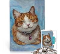 1000 Piece Puzzle For Adults Smiling Cat Meme blue Trainieren Sie Ihr Gehirn und Ihre Hände tolles Geschenk75x50cm