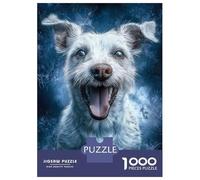 1000-piece Puzzle for Adults Smiling Jack Russell Terrier Jigsaws for Adults Family Games Precision Cutting Unique Birthday And Xmas Gifts 70x50cm/1000pcs