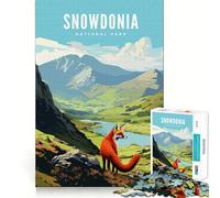 1000 Piece Puzzle For Adults Snowdonia National Park Clean Cut Piece Thinking Skill Game Calm Time Fun Xmas Scene Art (50x75cm)