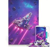 1000 Piece Puzzle For Adults Spaceship Flying through Asteroid Field, Educational Game, Difficult Challenge, Enhance Love between Couples 50x75cm