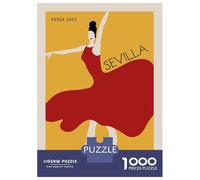 1000 Piece Puzzle for Adults, Spain Feria Festival Artwork, Stress Relief Activity, Winter Indoor Entertainment, Precision Cut Pieces, 70x50cm/1000pcs