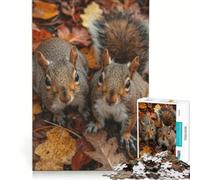 1000 Piece Puzzle For Adults Squirrels Playfully Engage, Educational Game, Difficult Challenge, Enhance Love between Couples 38x26cm