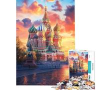 1000 Piece Puzzle For Adults St. Basil's Splendor at Sunset Impossible Game Addictive Toys to Cultivate Patience Gifts for Women Men Pattern Assembly (size 75x50cm)