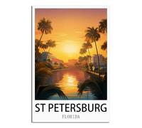 1000 Piece Puzzle for Adults，St Petersburg Florida Puzzles for Adults Teens Kids 1000 Pieces Impossible Puzzles Games Gift Toys Home Decoration 38x26cm
