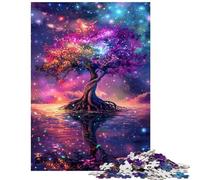 1000-piece Puzzle for Adults Starry Tree Reflections Puzzles for Teenagers Staycation Kill Time Help The Brain Exercise Unique Birthday And Gifts (38x52cm/1000pcs)