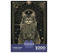 1000-piece Puzzle for Adults Stellar Cat Jigsaws for Adults Family Games Precision Cutting Unique Birthday And Xmas Gifts 38x26cm/1000pcs